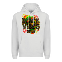 Dove Grey black vibes only Premium Hoodie - texasbilliewilder