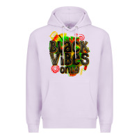 Lilac black vibes only Premium Hoodie - texasbilliewilder