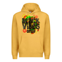 Mustard black vibes only Premium Hoodie - texasbilliewilder