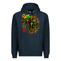 Navy black vibes only Premium Hoodie - texasbilliewilder