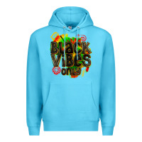 Ocean Blue black vibes only Premium Hoodie - texasbilliewilder