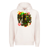 Pale Pink black vibes only Premium Hoodie - texasbilliewilder