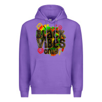 Purple black vibes only Premium Hoodie - texasbilliewilder