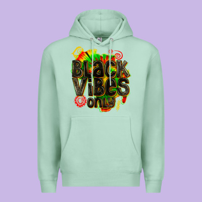 Black Vibes Only Premium Hoodie Designed By Texasbilliewilder