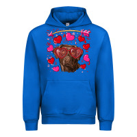 Cobalt Valentine's day  labrador retriever Urban Hoodie - RanaPortraitStore