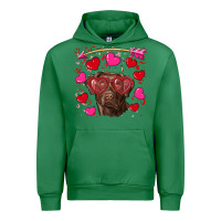Emerald Valentine's day  labrador retriever Urban Hoodie - RanaPortraitStore