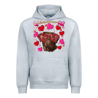 Heather Grey Valentine's day  labrador retriever Urban Hoodie - RanaPortraitStore