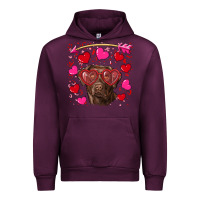 Mauve Wine Valentine's day  labrador retriever Urban Hoodie - RanaPortraitStore