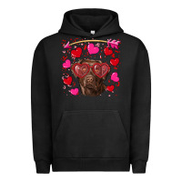 Pigment Black Valentine's day  labrador retriever Urban Hoodie - RanaPortraitStore