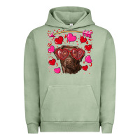 Pigment Oil Green Valentine's day  labrador retriever Urban Hoodie - RanaPortraitStore