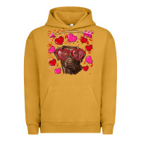 Pigment Peanut Butter Valentine's day  labrador retriever Urban Hoodie - RanaPortraitStore