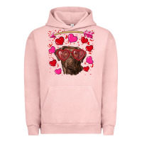 Pigment Salmon Valentine's day  labrador retriever Urban Hoodie - RanaPortraitStore