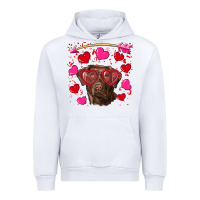 White Valentine's day  labrador retriever Urban Hoodie - RanaPortraitStore