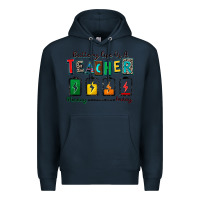 Navy battery life of a teacher Premium Hoodie - Zillion Design Studio