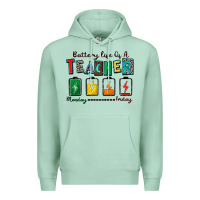 Seafoam battery life of a teacher Premium Hoodie - Zillion Design Studio