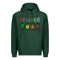 Sports Green battery life of a teacher Premium Hoodie - Zillion Design Studio