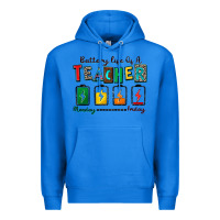 True Royal battery life of a teacher Premium Hoodie - Zillion Design Studio