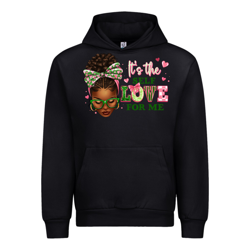Sorority Colors Its The Self Love For Me Afro Woman2 Urban Hoodie by texasbilliewilder | Teevron