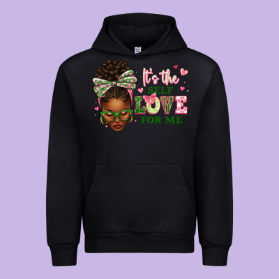 Urban Hoodie sorority colors its the self love for me afro woman2