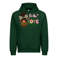 Forest Green sorority colors its the self love for me afro woman2 Urban Hoodie - texasbilliewilder