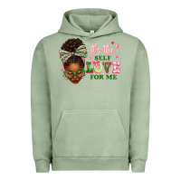 Pigment Oil Green sorority colors its the self love for me afro woman2 Urban Hoodie - texasbilliewilder