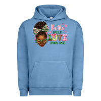Pigment Pebble Blue sorority colors its the self love for me afro woman2 Urban Hoodie - texasbilliewilder