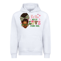 White sorority colors its the self love for me afro woman2 Urban Hoodie - texasbilliewilder