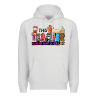 Dove Grey this teacher wears her heart on her sleeve Premium Hoodie - Zillion Design Studio