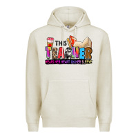 Oatmeal Heather this teacher wears her heart on her sleeve Premium Hoodie - Zillion Design Studio