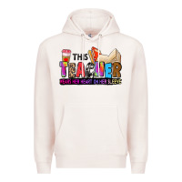 Pale Pink this teacher wears her heart on her sleeve Premium Hoodie - Zillion Design Studio