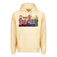 Pina Colada this teacher wears her heart on her sleeve Premium Hoodie - Zillion Design Studio