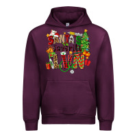 Mauve Wine santa's favorite lvn Urban Hoodie - Zillion Design Studio