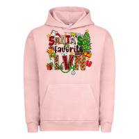 Pigment Salmon santa's favorite lvn Urban Hoodie - Zillion Design Studio