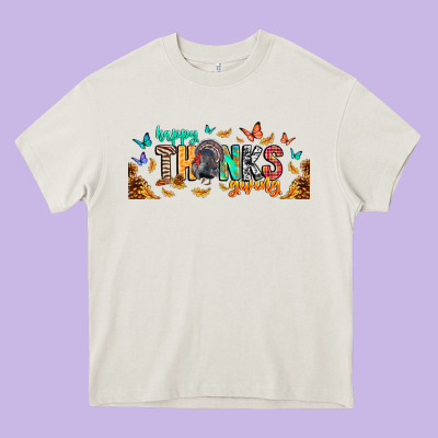 Happy Thanksgiving Heavy Core Tee Designed By Cowhidedigitalart