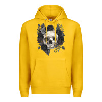 Lemon Floral skull Premium Hoodie - RanaPortraitStore