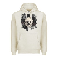 Oatmeal Heather Floral skull Premium Hoodie - RanaPortraitStore