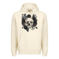 Sandshell Floral skull Premium Hoodie - RanaPortraitStore