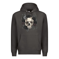 Smoke Floral skull Premium Hoodie - RanaPortraitStore