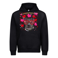 Black Valentine's day  pitbull Urban Hoodie - RanaPortraitStore