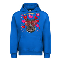 Cobalt Valentine's day  pitbull Urban Hoodie - RanaPortraitStore