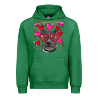 Emerald Valentine's day  pitbull Urban Hoodie - RanaPortraitStore