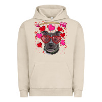 Pigment French Oak Valentine's day  pitbull Urban Hoodie - RanaPortraitStore
