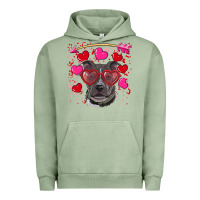 Pigment Oil Green Valentine's day  pitbull Urban Hoodie - RanaPortraitStore