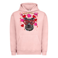 Pigment Salmon Valentine's day  pitbull Urban Hoodie - RanaPortraitStore