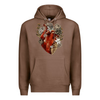 Chestnut Flower anatomical heart Premium Hoodie - RanaPortraitStore