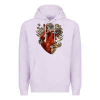 Lilac Flower anatomical heart Premium Hoodie - RanaPortraitStore