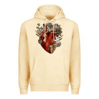 Pina Colada Flower anatomical heart Premium Hoodie - RanaPortraitStore