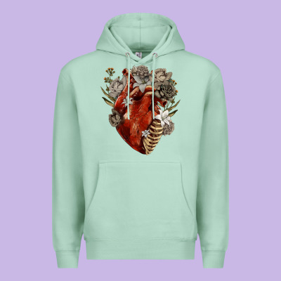 Flower Anatomical Heart Premium Hoodie Designed By Ranaportraitstore