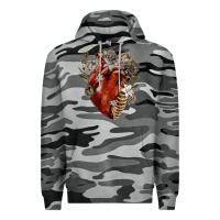 Slate Camo Flower anatomical heart Premium Hoodie - RanaPortraitStore