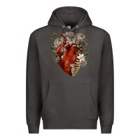 Smoke Flower anatomical heart Premium Hoodie - RanaPortraitStore